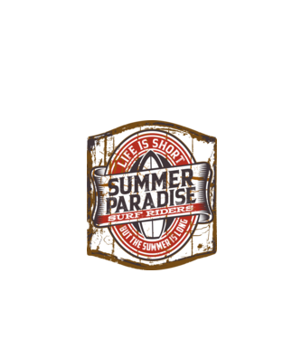 Summer Paradise model negru pe tricou