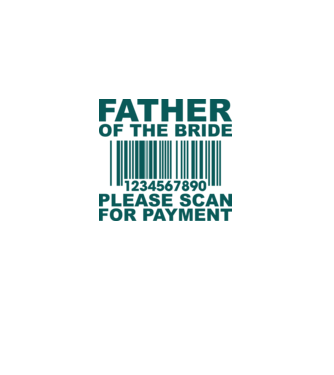 Father of the bride model alb pe tricou