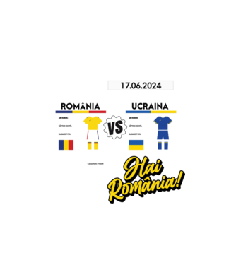 ROU-UKR euro 2024 calendar model alb pe tricou