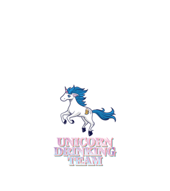 Unicorn drinking team model nisipiu pe tricou