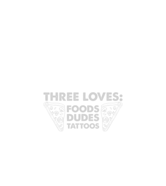 Three loves model negru pe tricou