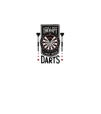 Darts Therapy model alb pe tricou