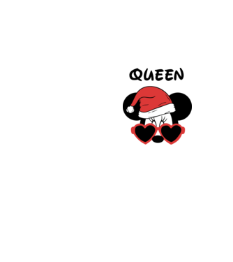 minnie santa queen model galben neon pe tricou
