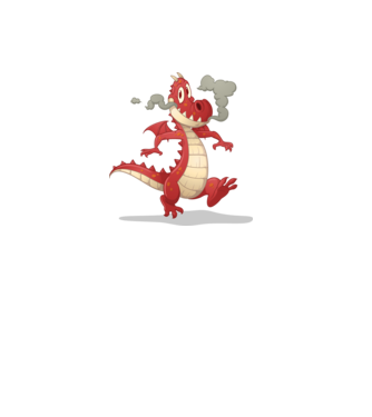 Dragon model albastru deschis pe tricou