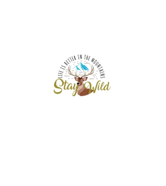 Stay wild Cerb model alb pe tricou