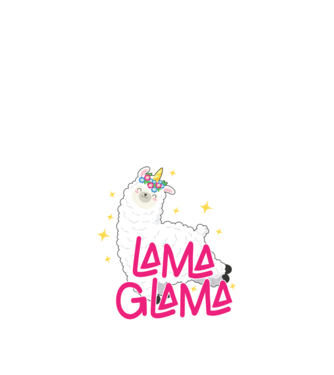 Lama glama model negru pe tricou