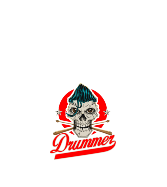 Drummer model negru pe tricou