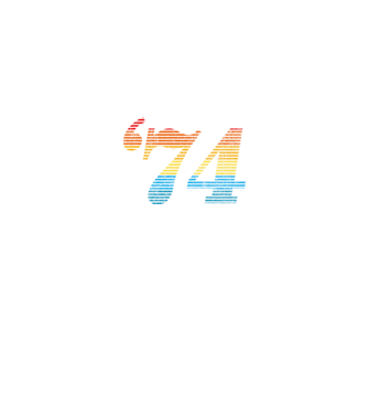 Retro Birthday 1974 model alb pe tricou