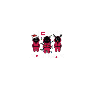 Merry squidmas model negru pe tricou