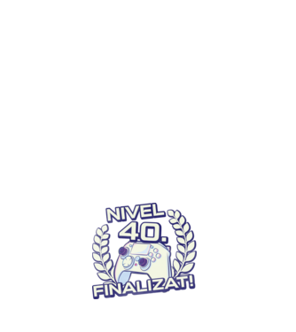Nivel 40 finalizat! model negru pe tricou