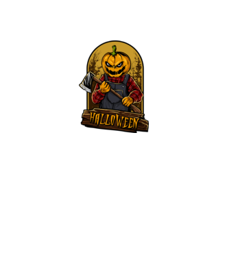 Scary halloween model negru pe tricou