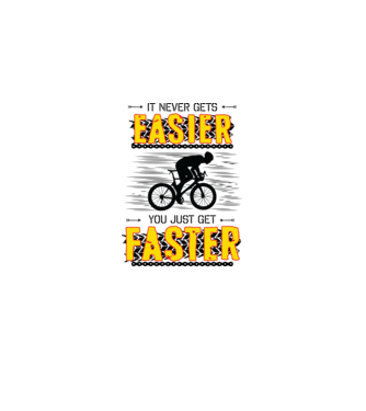 it never gets easier model alb pe tricou