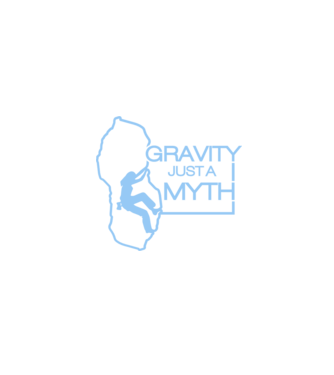 Gravity just a myth model negru pe tricou