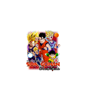 gohan dragonball model negru pe tricou