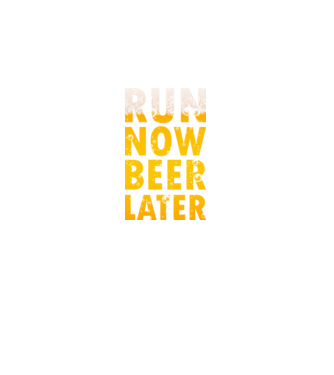 Run now beer later model negru pe tricou