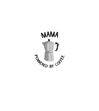 Mama powered by coffee_D1655019 model gri pe tricou