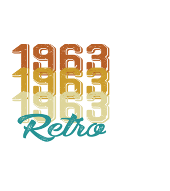 Retro 1963 model negru pe tricou