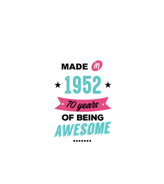 MADE in 1952 model alb pe tricou