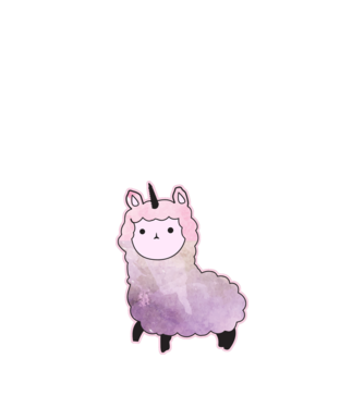 Llamacorn cutie model negru pe tricou