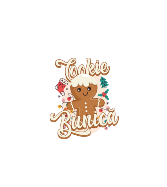 Cookie bunică model alb pe tricou