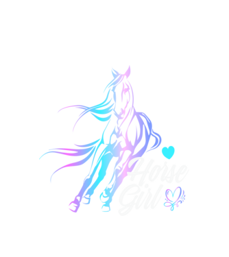 Horse girl 2 model alb pe tricou