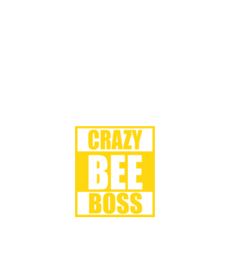 Crazy bee boss model alb pe tricou