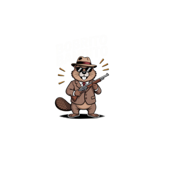 Bobrito Bandito model negru pe tricou