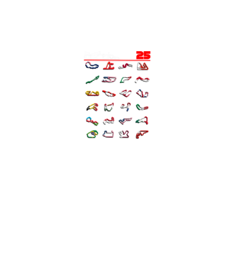 F1 calendar 2025 Negru model negru pe tricou