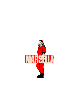 mareille la casa de papel model negru pe tricou