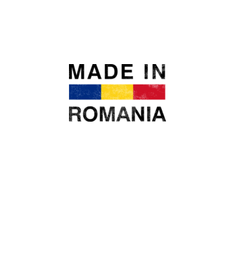 made in romania model alb pe tricou