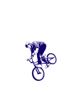 BMX stunt model nisipiu pe tricou