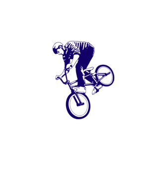 BMX stunt model gri pe tricou