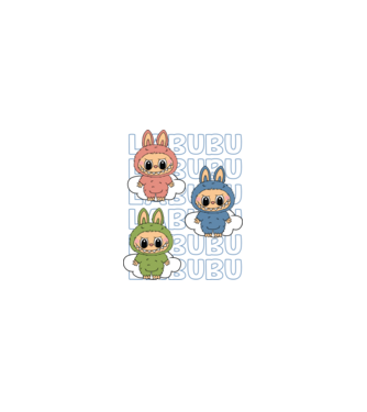 LABUBU model nisipiu pe tricou