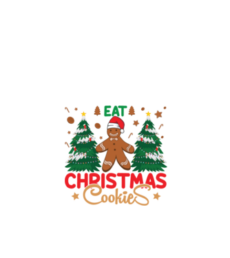 Life is short - eat christmas cookies model negru pe tricou