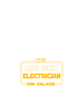 Cel mai bun electrician din galaxie model albastru închis pe tricou