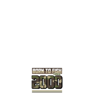 Born to fish since 2000 model negru pe tricou