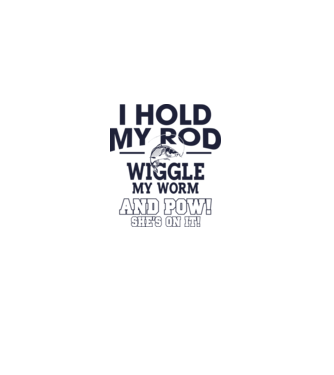 I hold my rod model alb pe tricou