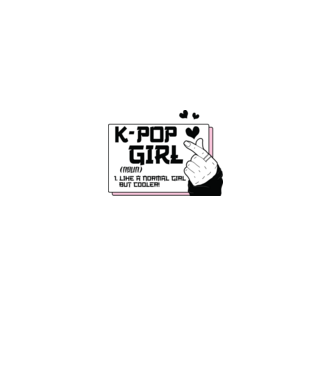 K-POP FANGIRL model alb pe tricou