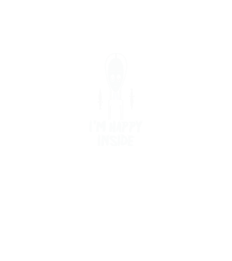 WEDNESDAY Happy inside model negru pe tricou