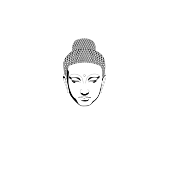 buddhas head model gri pe tricou