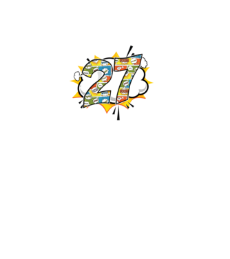 Birthday Comic Number 27 model albastru regal pe tricou