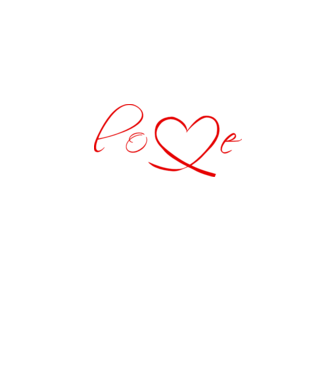 Love Valentines day model negru pe tricou