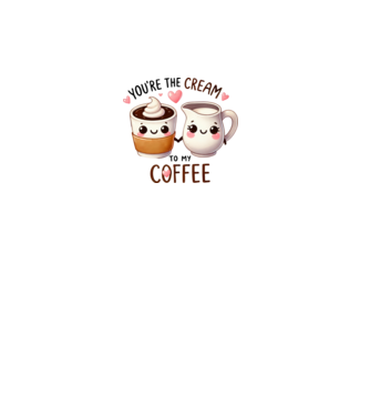 Cream to my Coffee model alb pe tricou