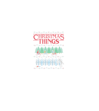 christmas things ugly sweater model negru pe tricou
