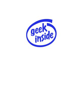 Geek inside model gri pe tricou