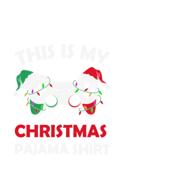 This is my christmas pajama model negru pe tricou