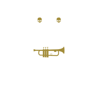 I play heavy metal trumpet model negru pe tricou