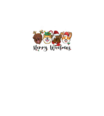 Merry woofmas 2 model alb pe tricou