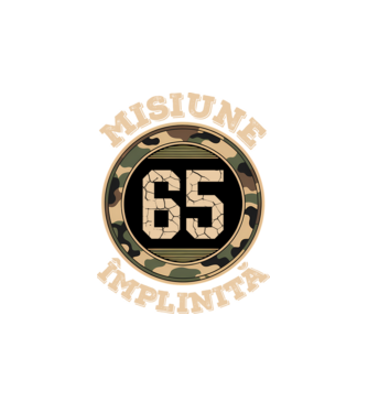 Misiune împlinită 65 model alb pe tricou