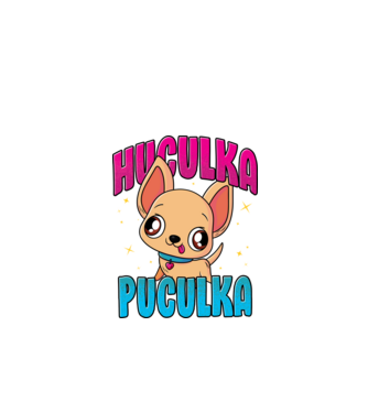 Huculka Puculka chivava model negru pe tricou